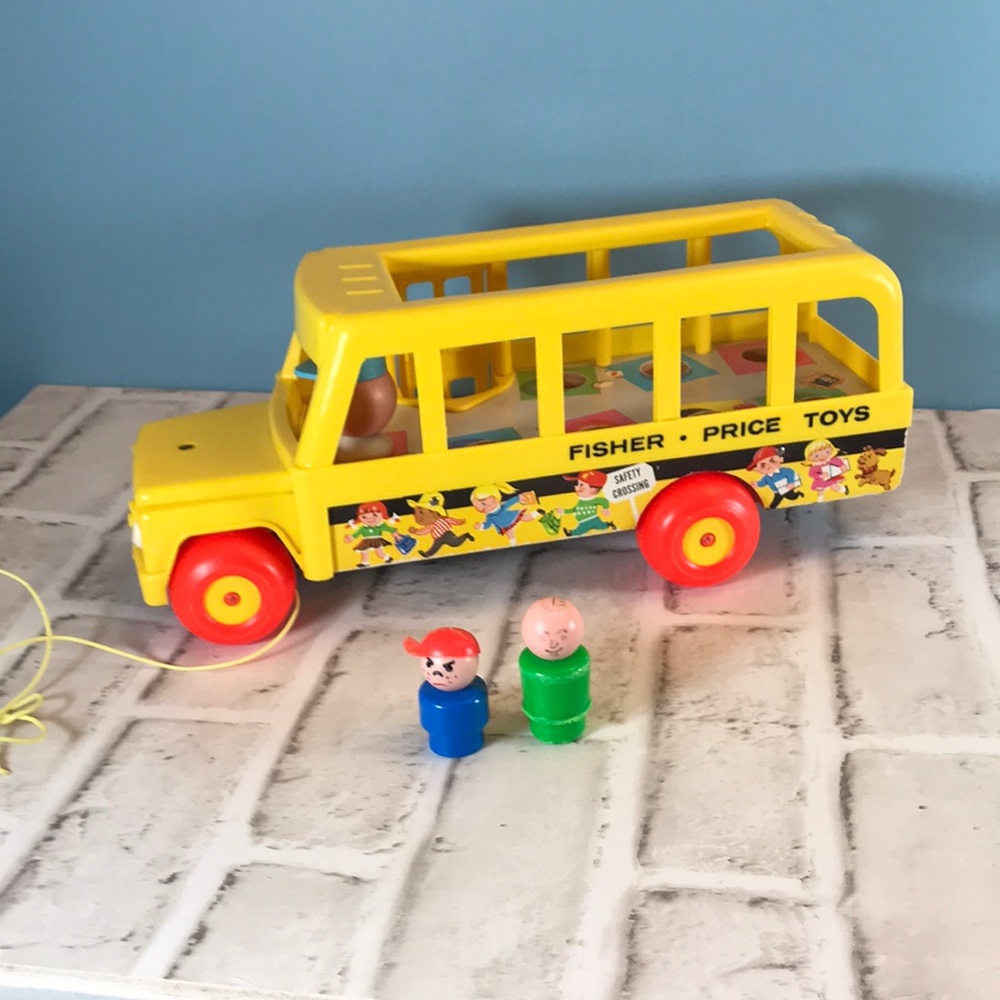Fisher Price vintage Little People school bus